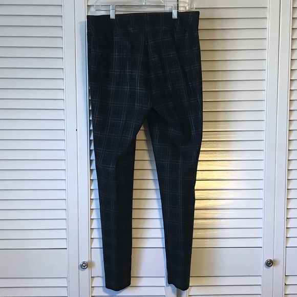 New Directions Dark Plaid Trousers - Picture 4 of 6